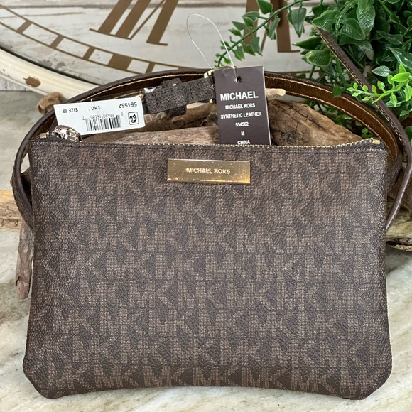 MICHAEL Michael Kors Handbags - MICHAEL KORS - NWT Monogram Brown  Pouch Belt Bag  Fanny Pack Size Medium